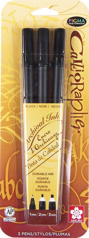 Black Archival Calligraphy Pens