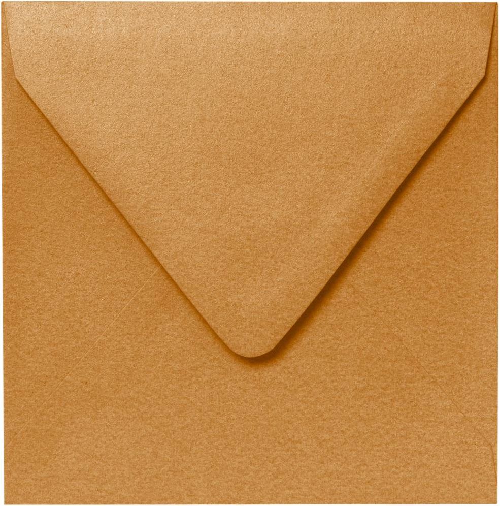 5.75" Square Antique Gold Envelopes