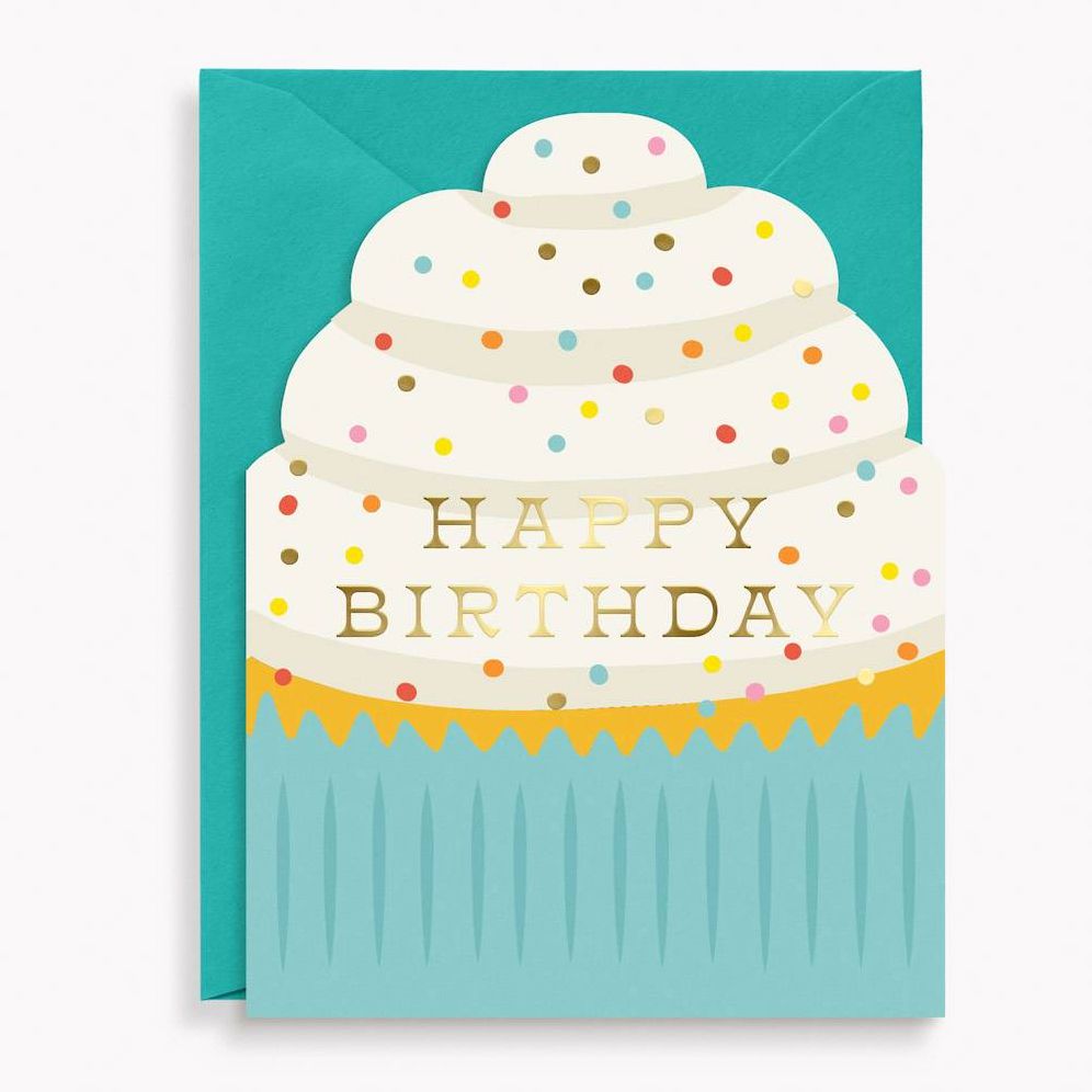 Die Cut Sprinkle Cupcake Birthday Card