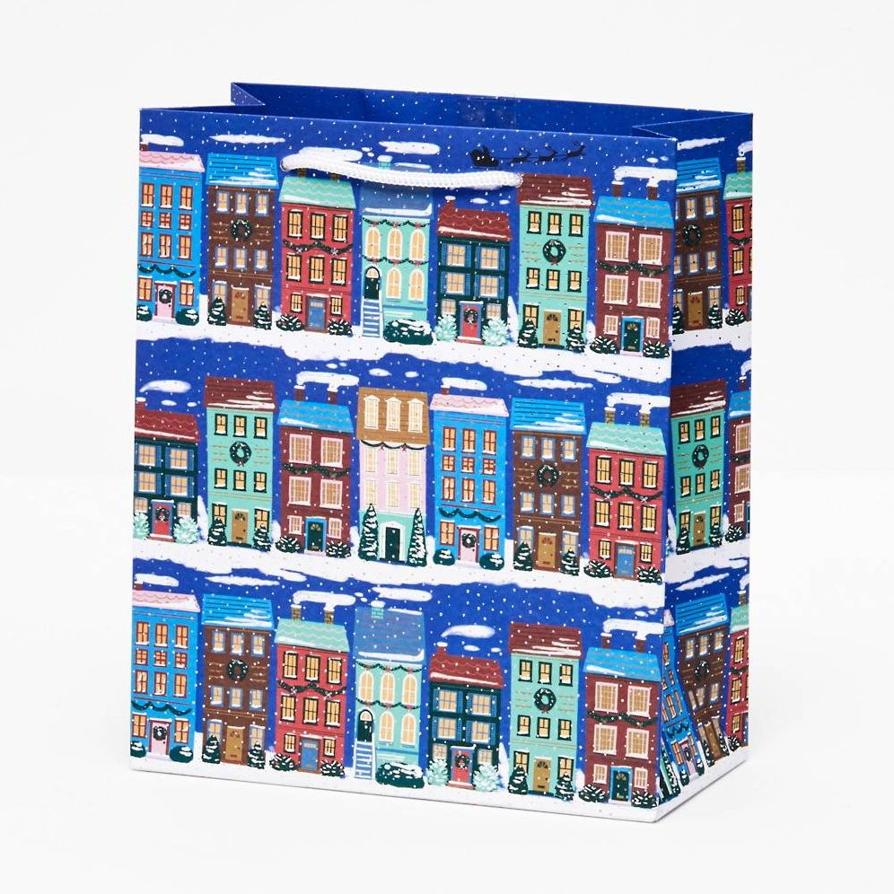 Holiday Houses Medium Gift Bag