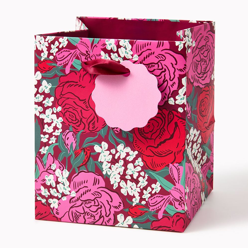 Rose Bouquet Small Square Gift Bag