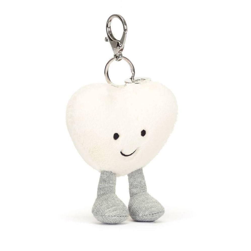 Amuseables Cream Heart Bag Charm - In Store Exclusive