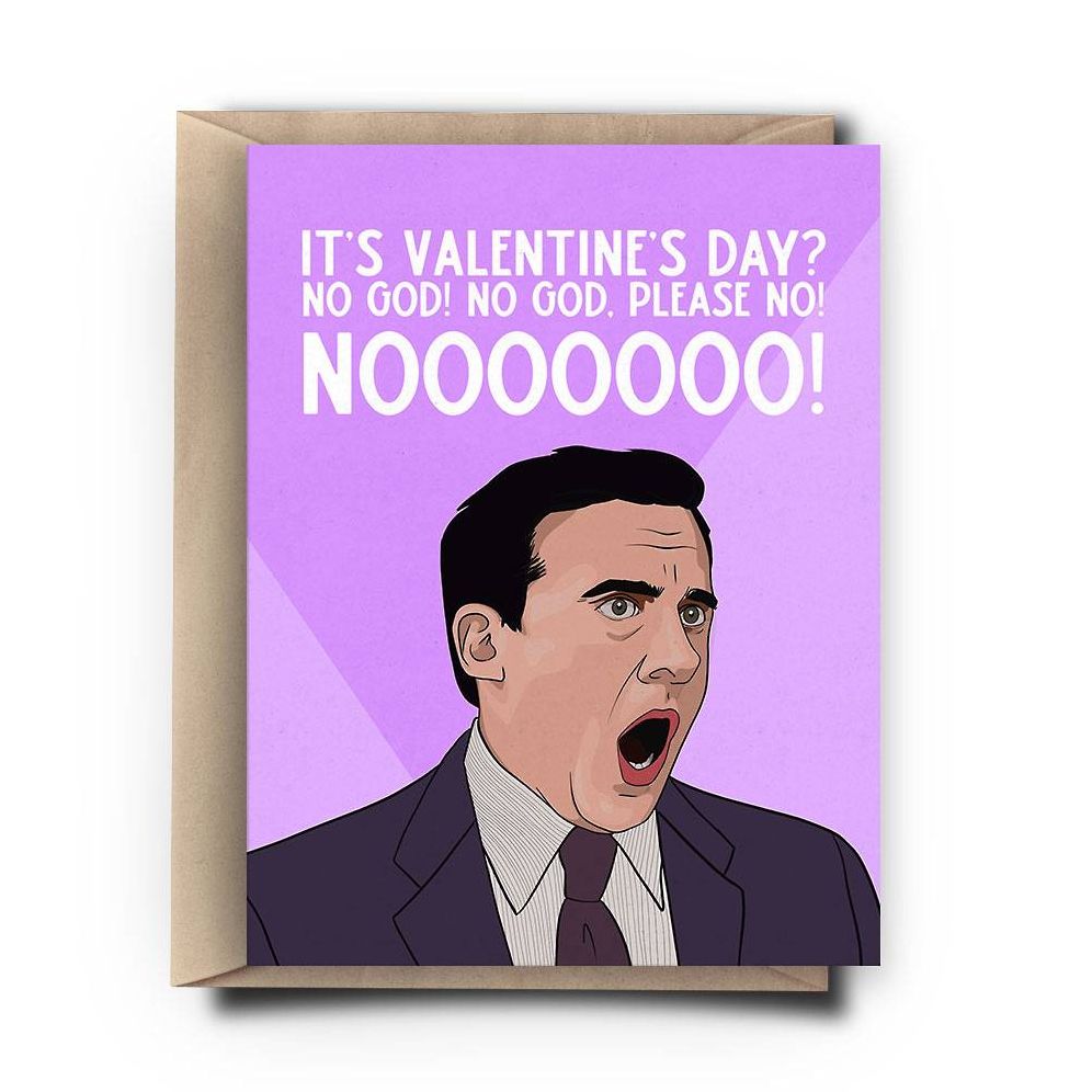 Screaming No Valentine's Day Card