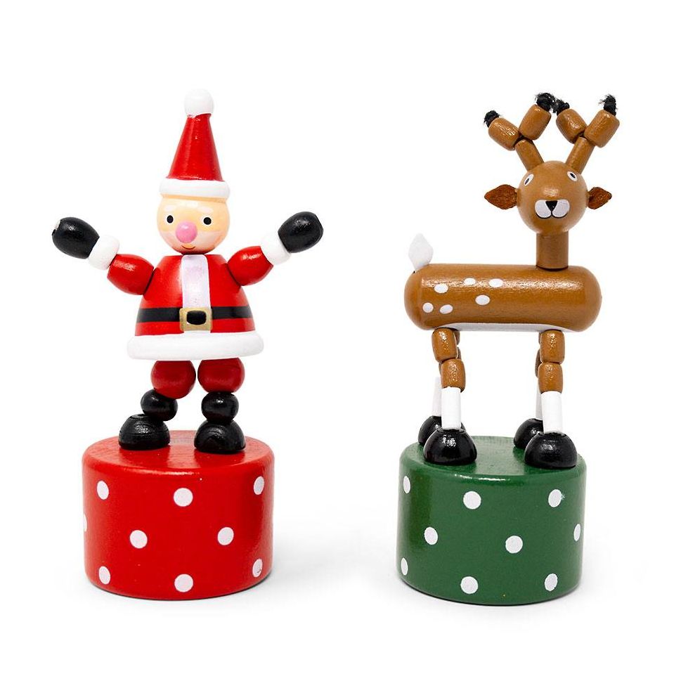 Santa & Reindeer Push Puppets