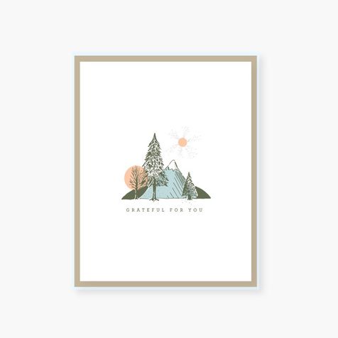 TYOU Grateful For You Mountain Notecards S/8