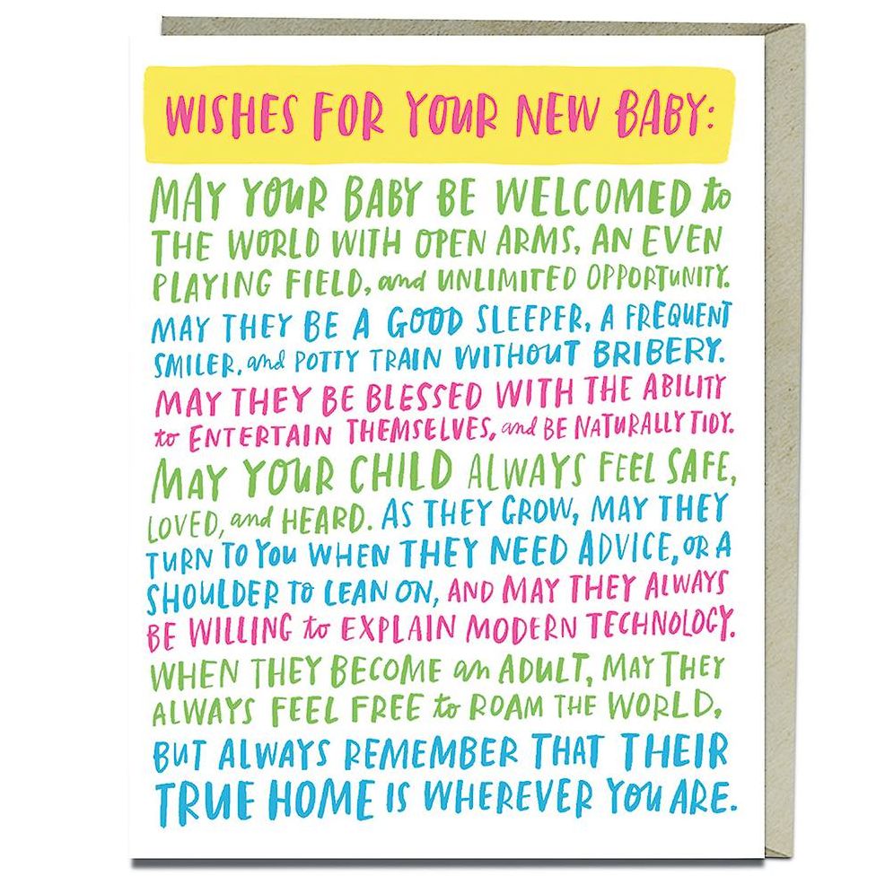 Wishes For Your New Baby Card