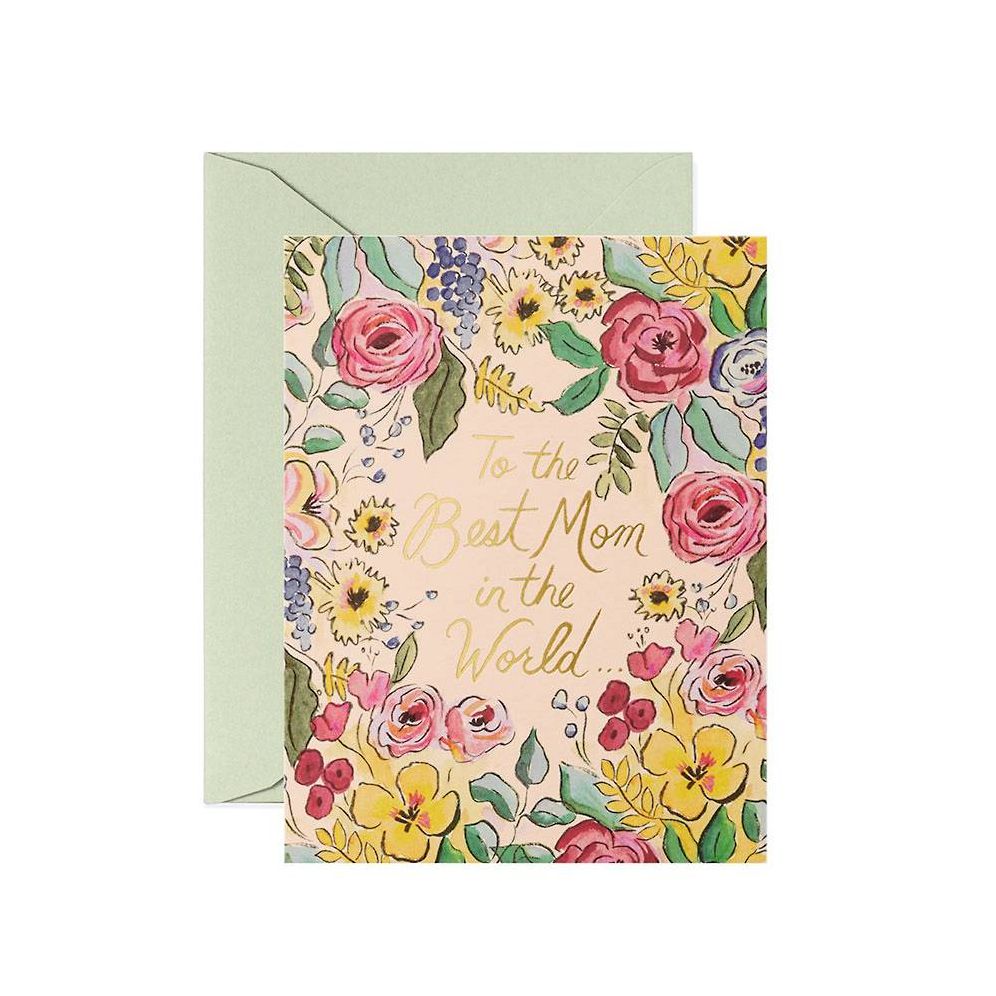 Best Mom in World Mother's Day Card