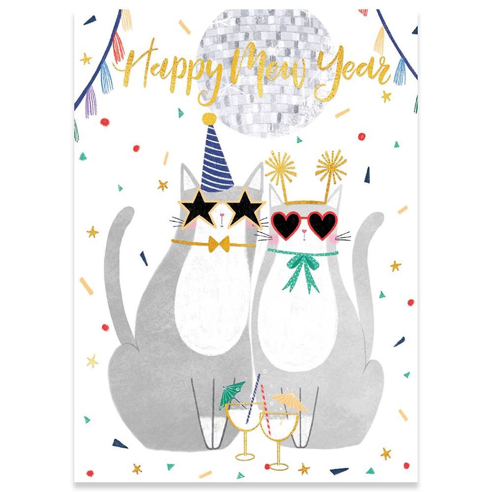 Disco Cats New Year Card