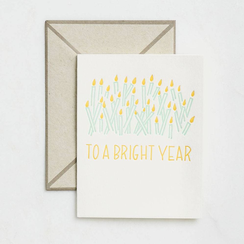 To a Bright Year Birthday Card