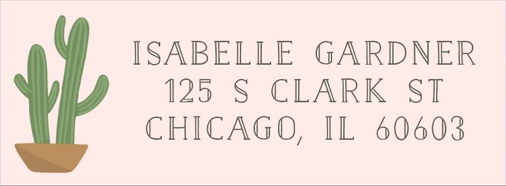 Potted Plants Return Address Label