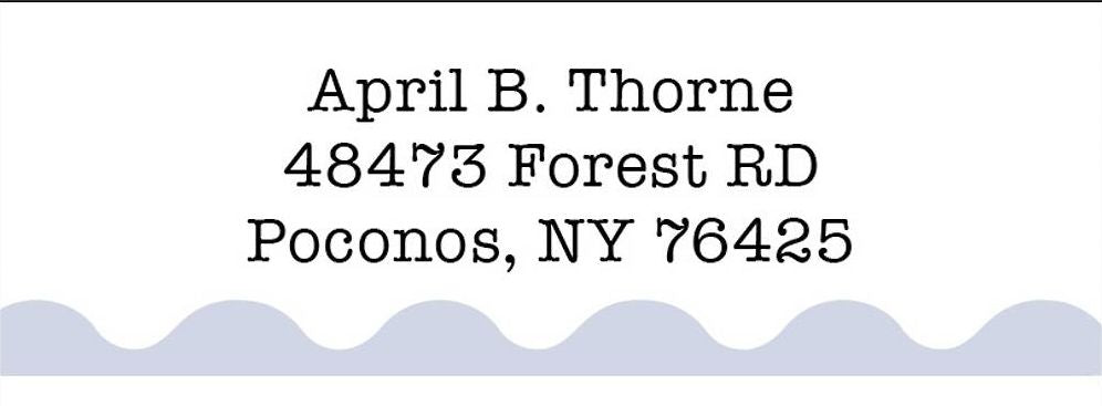 Earthen Scallops Return Address Label
