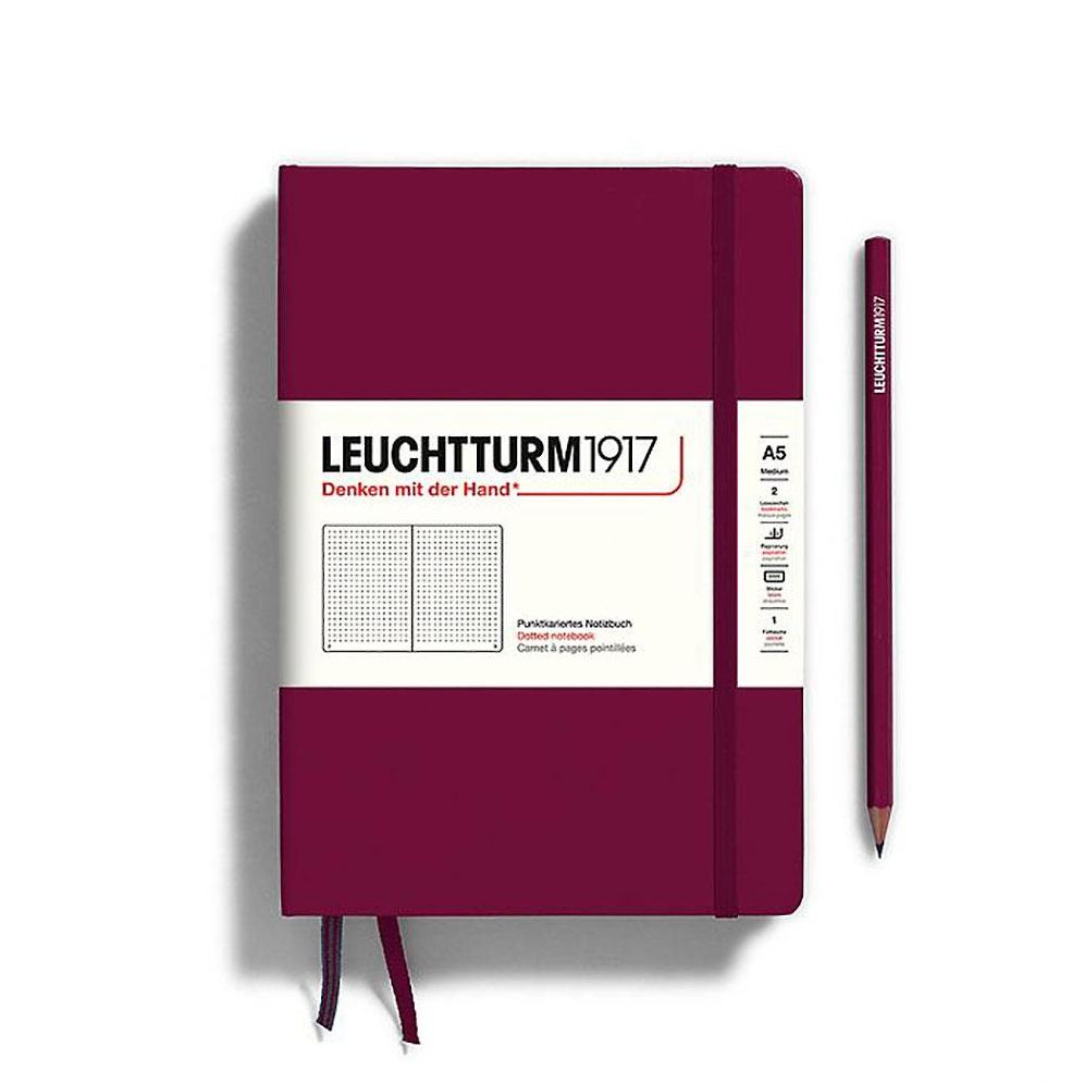 Leuchtturm1917 Port Red Medium Dotted Journal