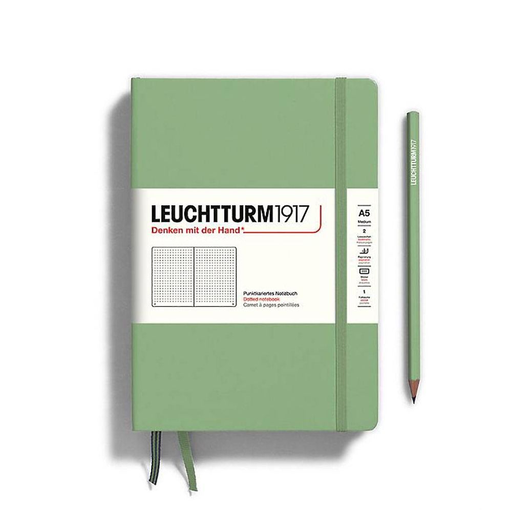 Leuchtturm1917 Sage Medium Hardcover Dotted Journal