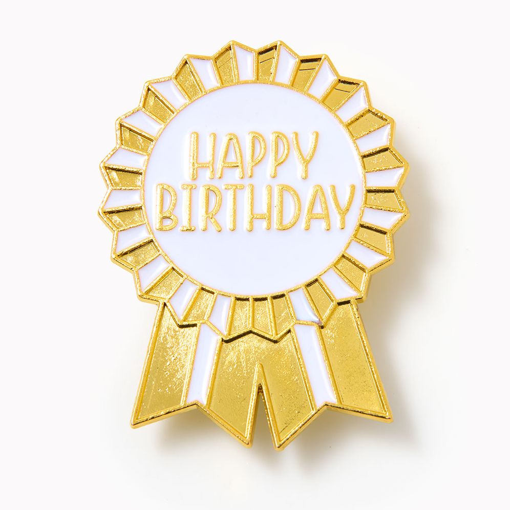 Luxe Happy Birthday Enamel Pin Badge