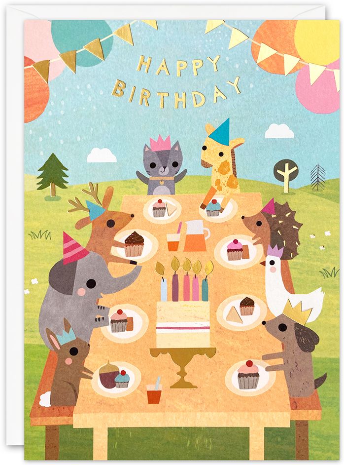 Tea Party Birthday Card