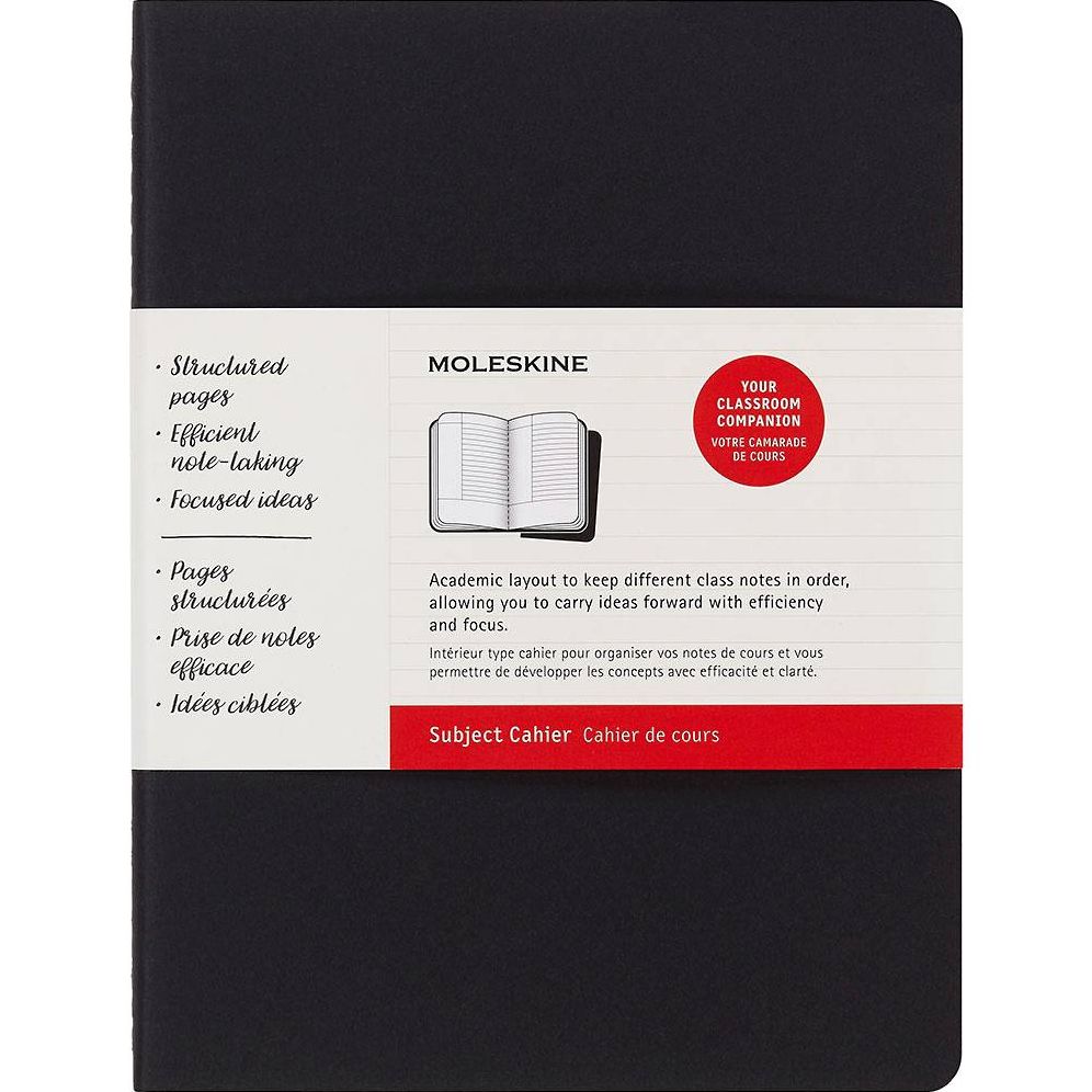 Moleskine Subject Cahier Journal, XL, Black/Kraft Brown (7.5 x 9.75)
