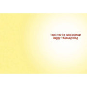 Fat Cat Asleep At Table Thanksgiving Card