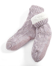 Purple Knit Reading sock