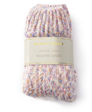 Pink Confetti Cable Knit Reading Sock
