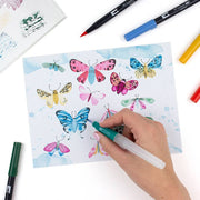 Tombow Watercolor Set Complete Kit with Dual Brush Pens, Water Brush, and Accessories