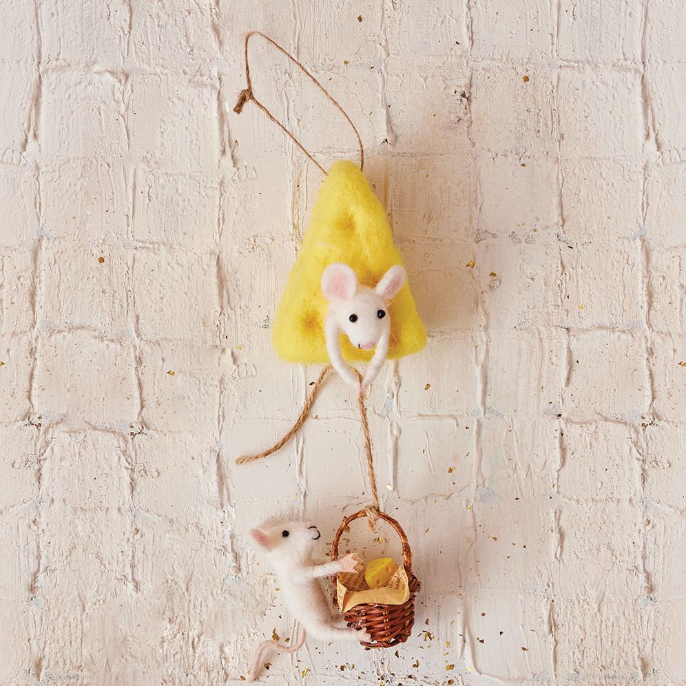 Mice with Cheese Ornament