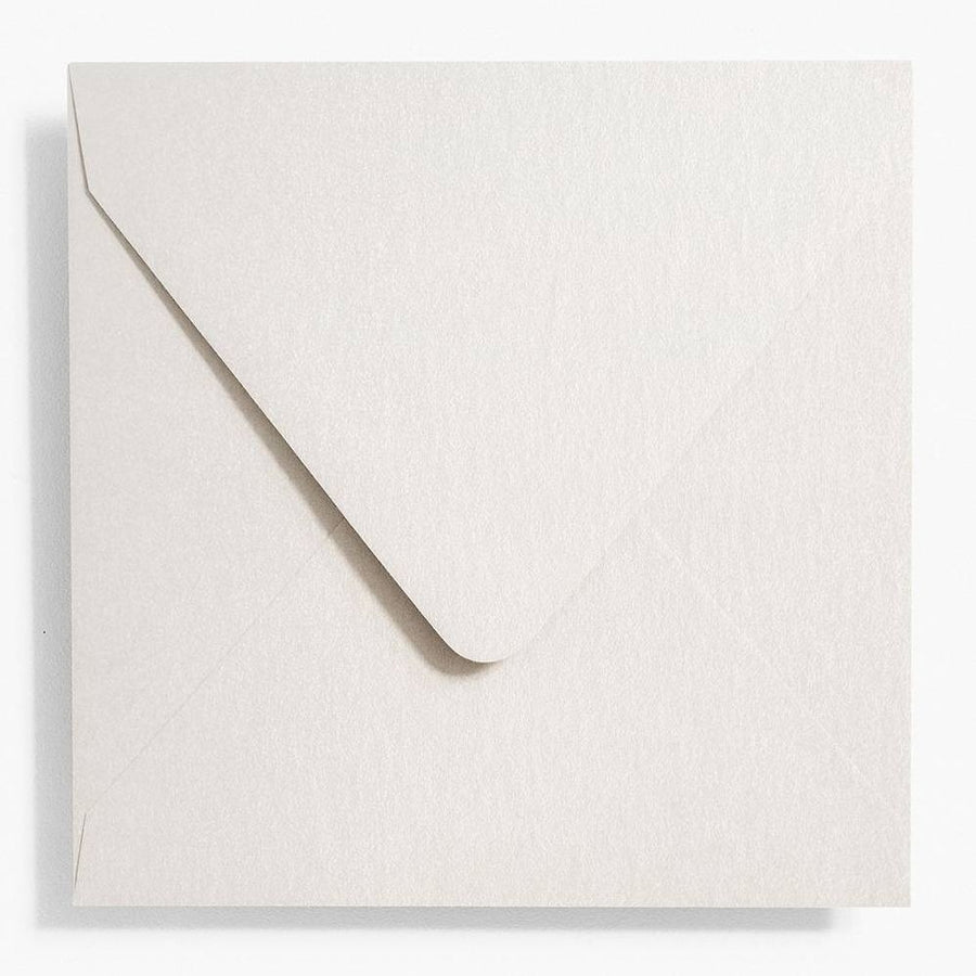 5.75" Square Shimmer Silver Envelopes