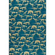 Gold Dinosaurs on Navy Handmade Paper