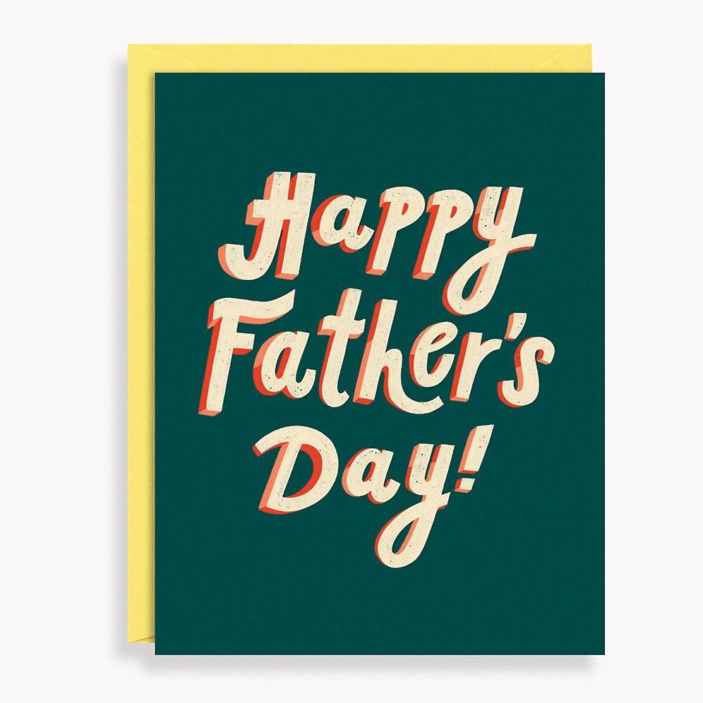 Typography Happy Father's Day Card
