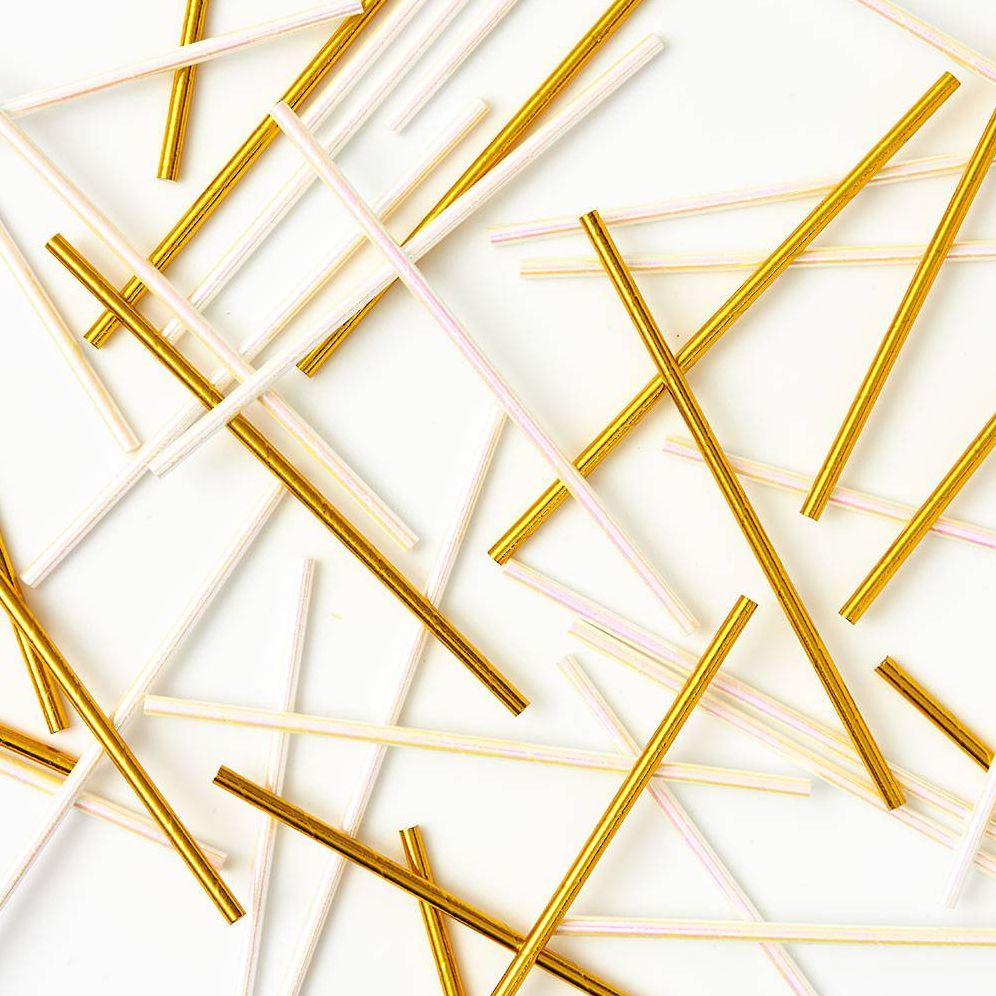 Assorted Foil Paper Straws