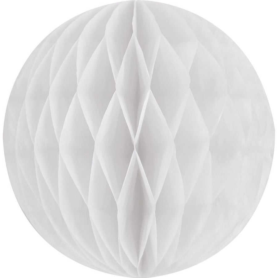White Lrg Paper Honeycomb Sphere