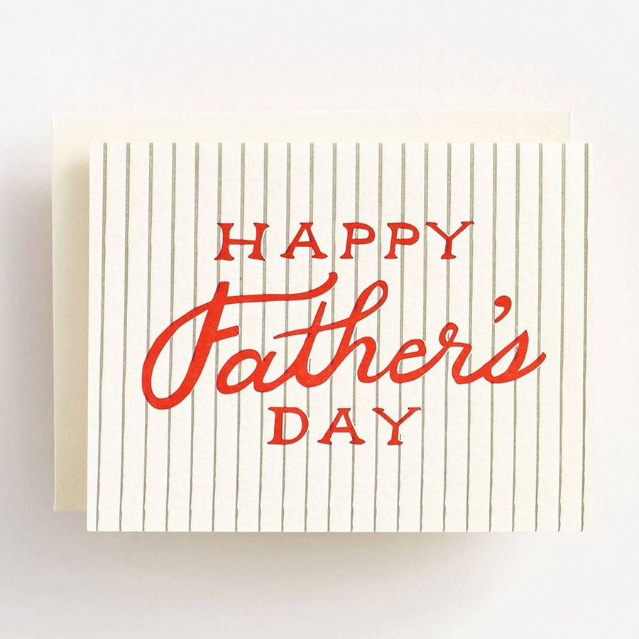 Baseball Father's Day Letterpress Card
