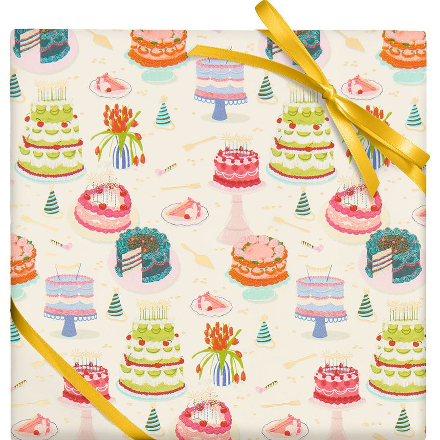 Birthday Cake Party Stone Paper Wrapping Roll