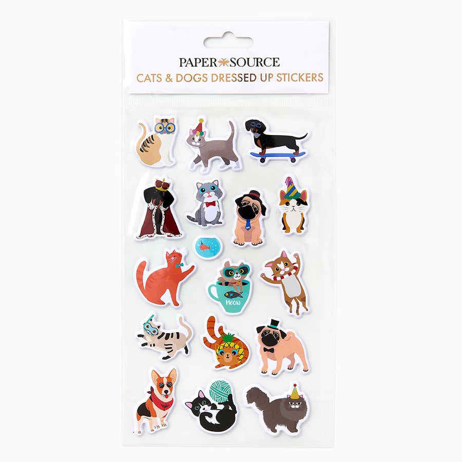 Cats & Dogs Dressed Up Sticker Sheet