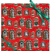 Holiday Windows Stone Wrapping Paper