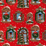 Holiday Windows Stone Wrapping Paper