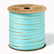 Skinny Cotton Ribbon Sky Blue/Gold 50yd