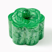 Marbled Resin Floral Trinket Dish
