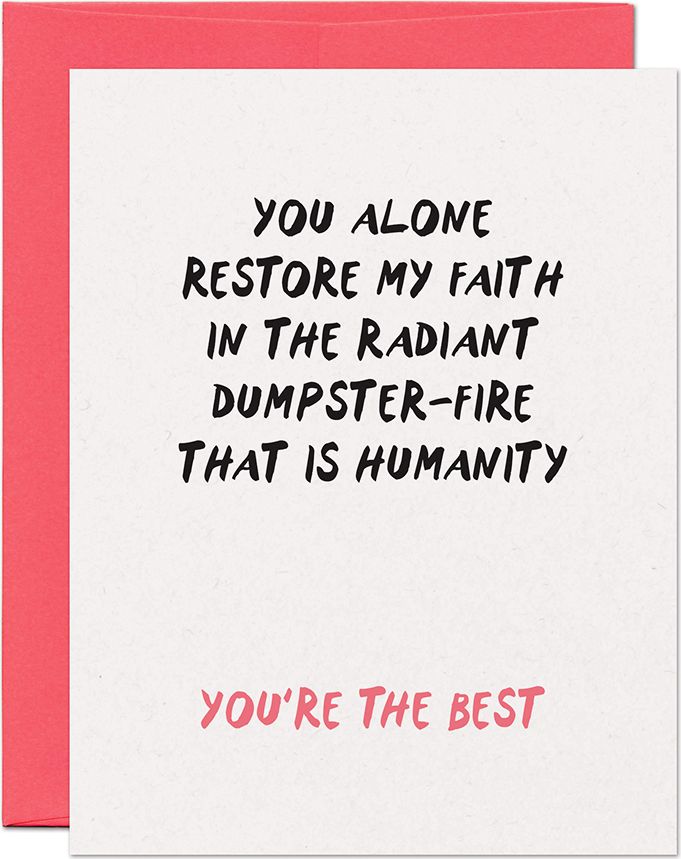 Dumpster Fire Friendship Card