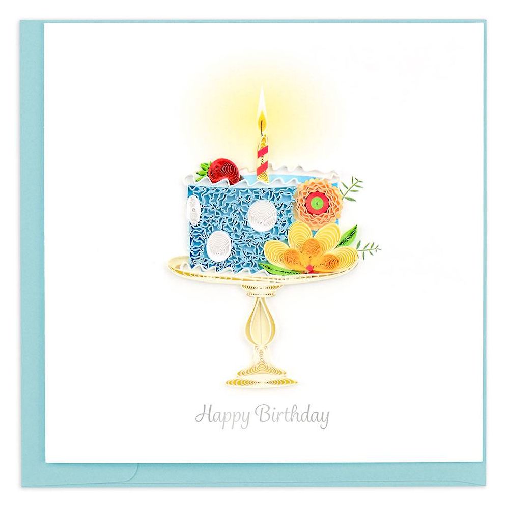 Quilling Whimsical Cake Birthday Card