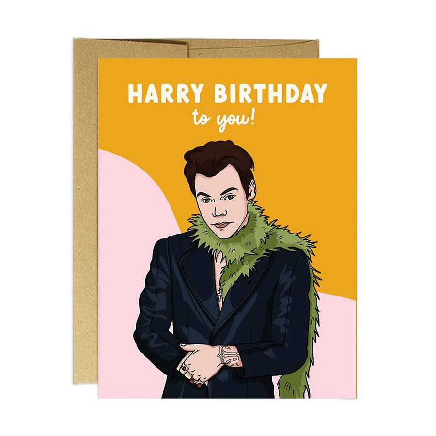 Green Boa Birthday Card