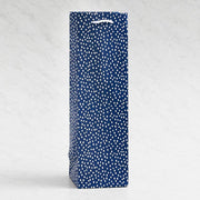 Navy Flurry Wine Bag
