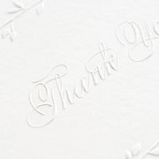 Embossed Leaf Thank You Cards