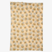 Hemp Leaves Metallic on Cream Handmade Paper