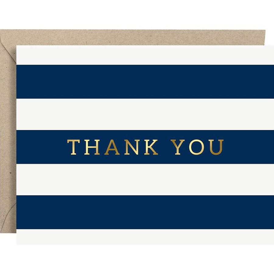 Navy Stripe Thank You Stationery Set