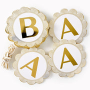 Gold Scalloped Alphabet Banner