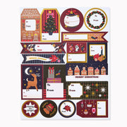 Christmas Jeweltones Adhesive Lables