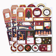 Christmas Jeweltones Adhesive Lables