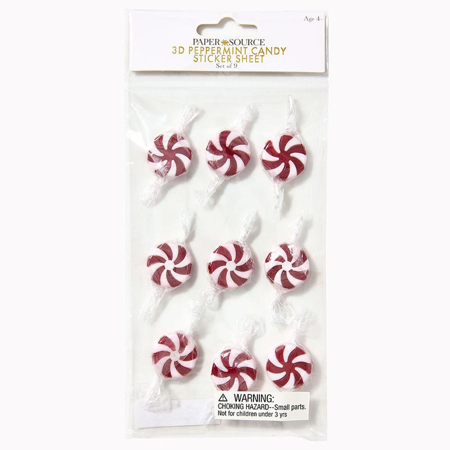 3D Peppermint Candy Sticker Sheet
