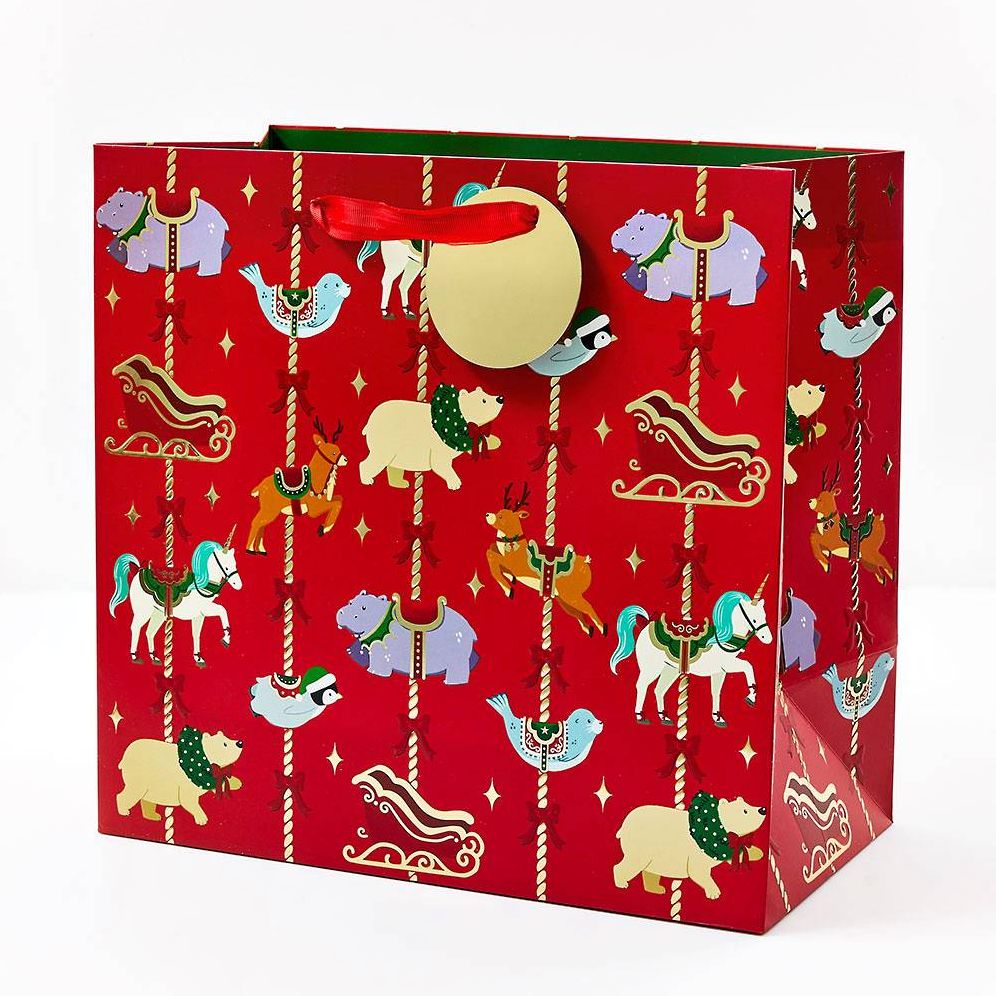 Holiday Carousel Large Gift Bag