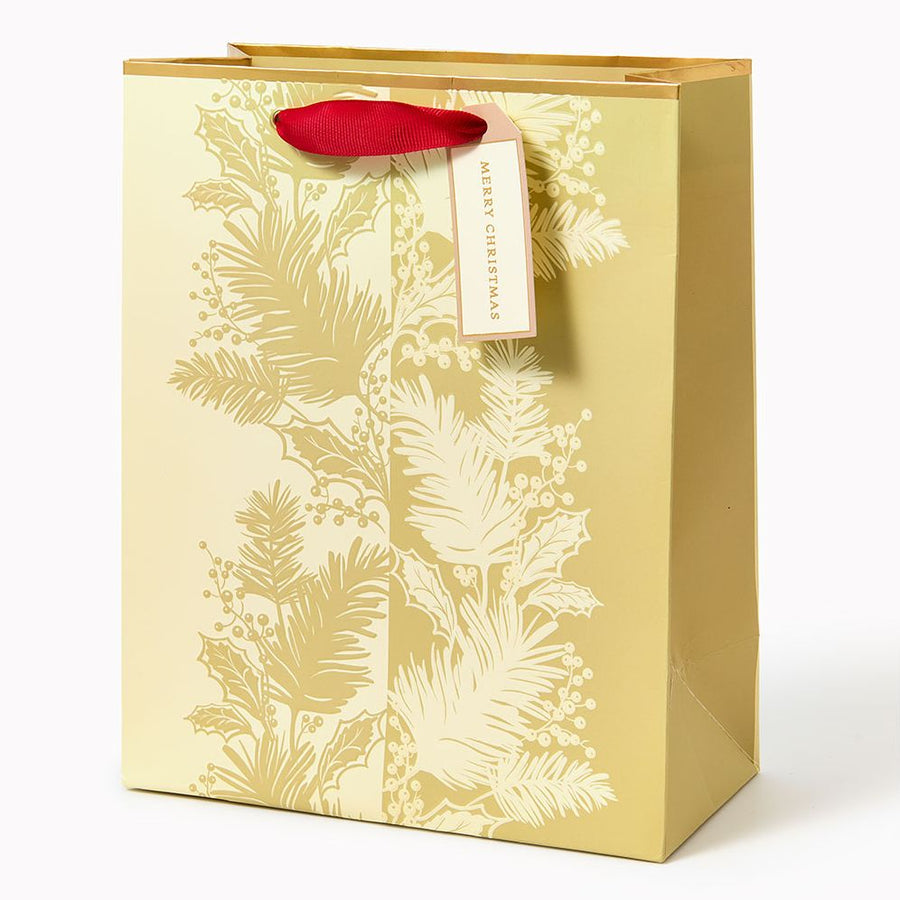 Holly Boughs and Berries Medium Gift Bag